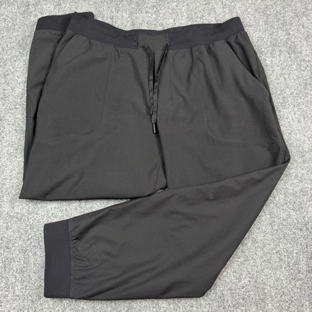 Lululemon ABC Warpstreme Jogger Men XL Black Tapered Athletic Pants 28"